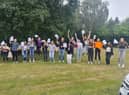 Scene of jubilation from Boston High School as students collected their A-level and BTEC results.