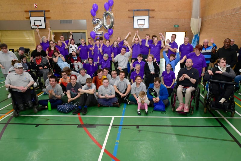 Sleaford Laffletics Club members and supporters celebrate its 20th anniversary. Photo: David Dawson