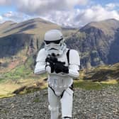 Corporal Rob Tupholme storms to the summit of Snowdon.