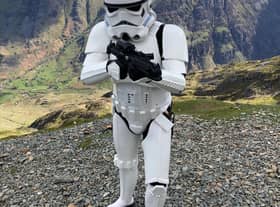 Corporal Rob Tupholme storms to the summit of Snowdon.