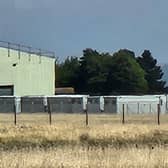 Portable buildings have been installed at RAF Scampton ahead of plans to house asylum-seekers at the former airbase. (Photo by: Local Democracy Reporting Service)