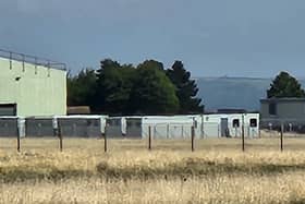 Portable buildings have been installed at RAF Scampton ahead of plans to house asylum-seekers at the former airbase. (Photo by: Local Democracy Reporting Service)