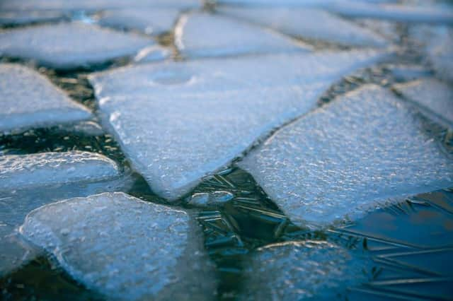 Reports of youngsters walking onto frozen water.