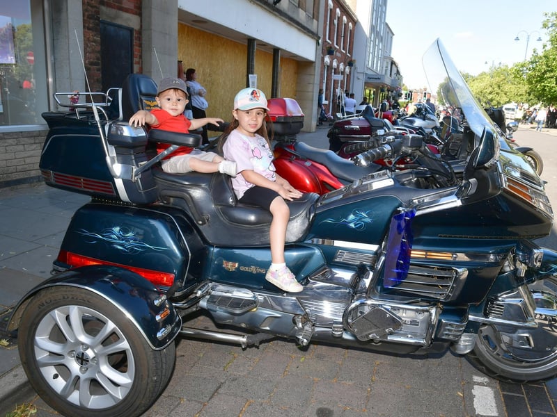Enzo Almeida, one, and Sofia Almeida, five, of Boston.