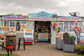 The popular Seaview cafe and beach shop on the sea front at Mablethorpe, where business was affected by the filming of TV drama, 'Sherwood'.