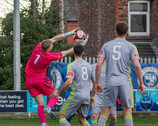 David Robson in Trinity action on Saturday. Picture by Mark Percy (Warrington Rylands).