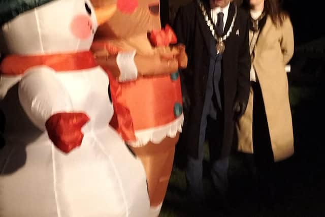 Skegness Mayor Coun Adrian Findley and Mayoress Coun Sarah Staples at the Twinkle event at The Village Church Farm.