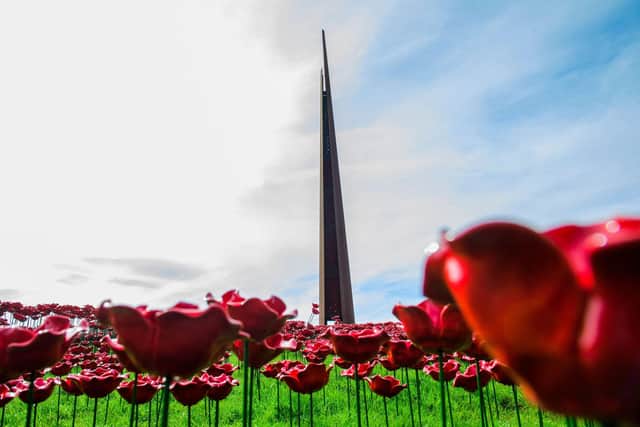 The striking installation, created by Lithuanian artist Darius Sirmulevicius who now lives in Lincolnshire, will serve as a summer-long tribute to the millions of people across the UK and Commonwealth who served in the Second World War.