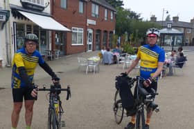 Aegir riders in Alford at the end of the club's leisure ride, which also took place this week from Lincolnshire Wolds to Alford.