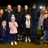This group wrapped up warm to enjoy the fireworks on Saturday evening.
