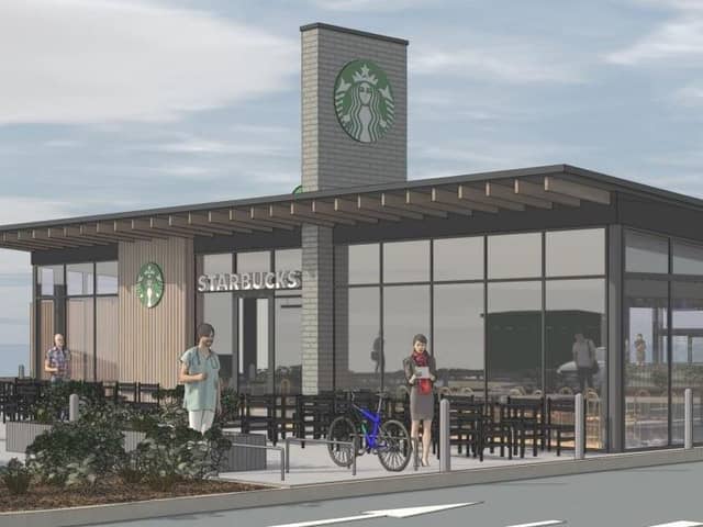 Approved plans for a Starbucks on Gallamore Lane, Market Rasen. Credit: Morbaine
