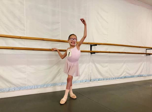 Phoebe Roberts passing her Primary Ballet exam at Dance 10.
