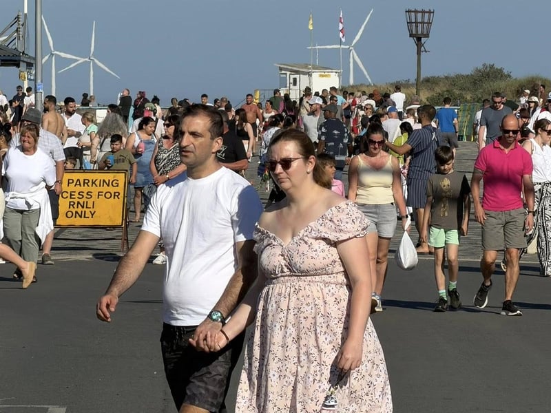 Bank Holiday weekend on Skegness beach