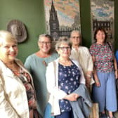 The MosArt team with their Civic Trust Award and their mosaics.