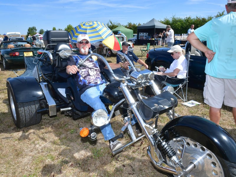 Nigel Savage, with his 2003 Boom Trike.