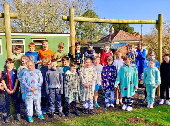 Class 4 in their cosy clothes