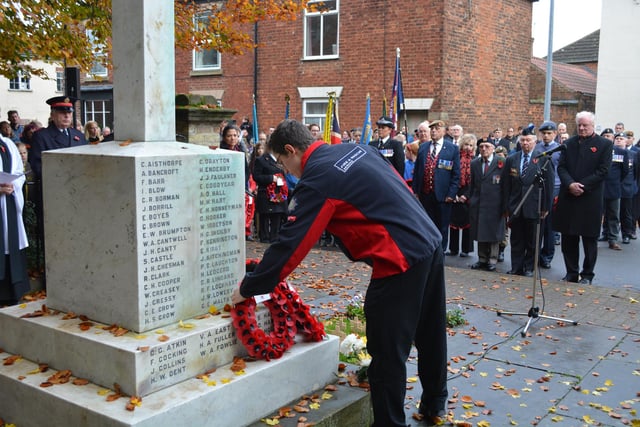 A wreath was laid on behalf of Market Rasen's Fire and Rescue crew