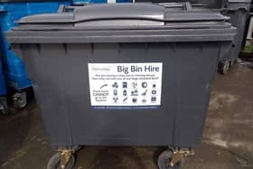 A 660 litre bin, available for hire from West Lindsey District Council. Credit: WLDC