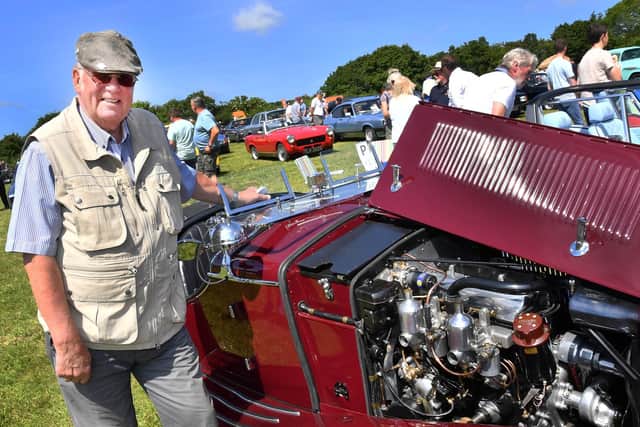 John Fletcher with his 1938 12 HP Riley. Photos: Mick Fox