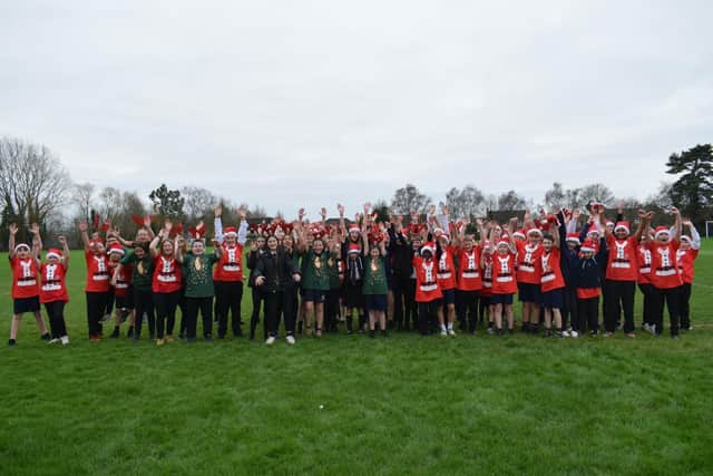 We did it - Santas at Thomas Middlecott Academy, Kirton.