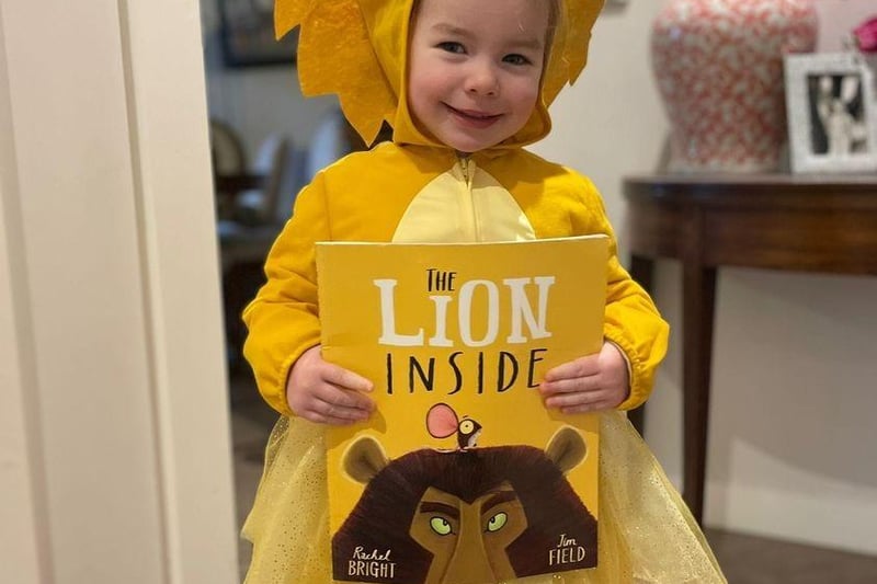 Clemmie Caborn, 3, as her favourite character from The Lion Inside.