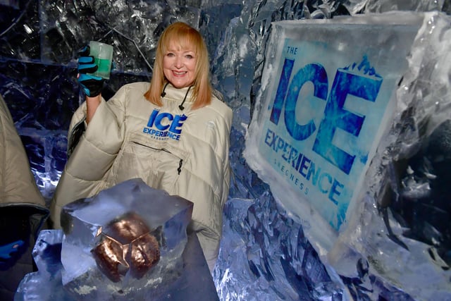 Reporter Chrissie Redford enjoying a taste of the Ice Experience in Skegness.