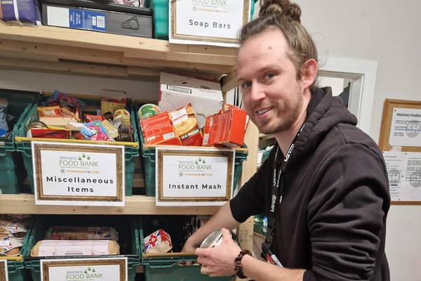 Restore Centre and Food Bank manager Jonny Whelbourn says he is grateful for all donations but fears they will need more.