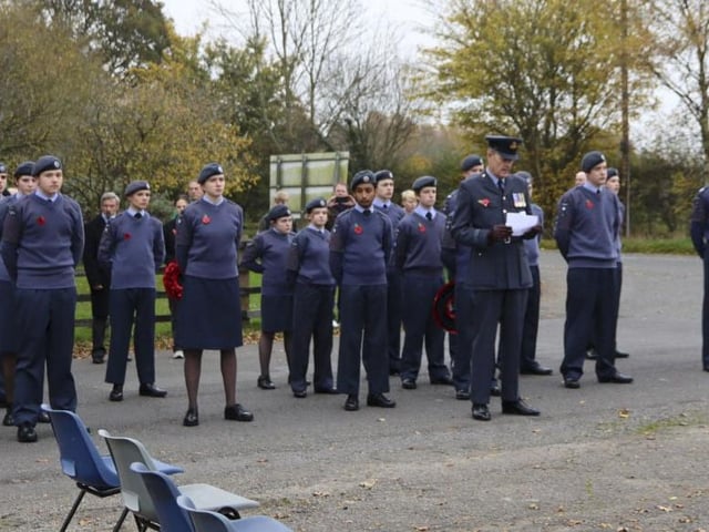The Remembrance Sunday event at the former RAF Wickenby. Photo: Hayley Sampson