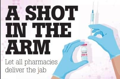 Pharmacies could be utilised to speed up the coronavirus vaccination rollout