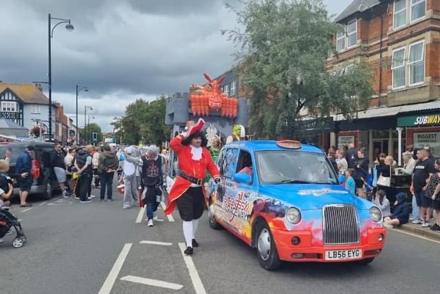Crowds lined Lumley Road to welcome the floats and characters - even when one of them was a pirate.