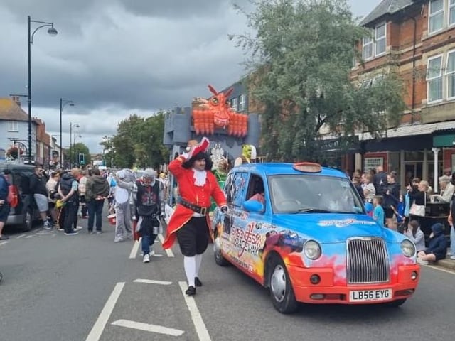 Crowds lined Lumley Road to welcome the floats and characters - even when one of them was a pirate.