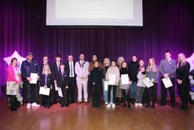 Nominated champions with Skegness Academy staff.