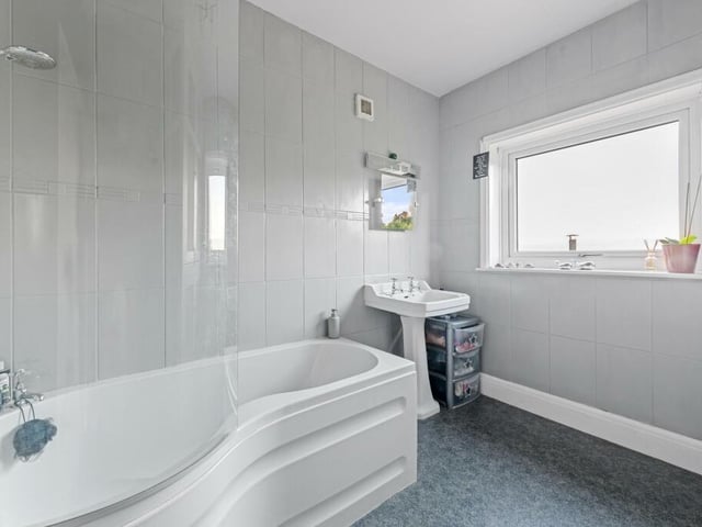 The bathroom.
