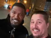 Local man Steven Garbutt grabbed a picture with Jamie Foxx outside the restaurant