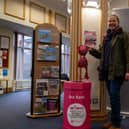 Coun Lindsey Cawrey, executive member for culture at Lincolnshire County Council, pictured at Lincoln Central Library's bra bank