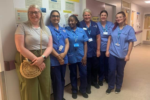Scotter Ward team by the gold standards framework board