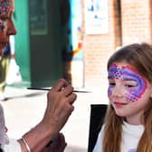 Children enjoyed getting their faces painted at the event