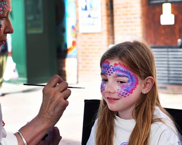 Children enjoyed getting their faces painted at the event