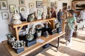 Visitors enjoy a previous art and ceramics exhibition at the Oxcombe Farm centre. (PHOTO BY: Andy Weekes)