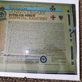 How the Rauceby Hospital scroll looked.