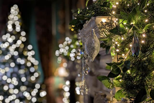 Belton House decorated for Christmas.