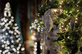 Belton House decorated for Christmas.