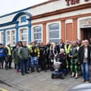 Riders set off on the annual Easter egg run from the Seaview Pub in Skegness to Boston.