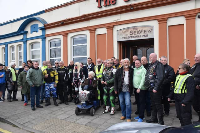 Riders set off on the annual Easter egg run from the Seaview Pub in Skegness to Boston.