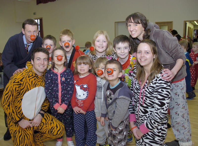 At Boston West Primary School, a pyjama day was held in support of the appeal. Pupils and staff are pictured.