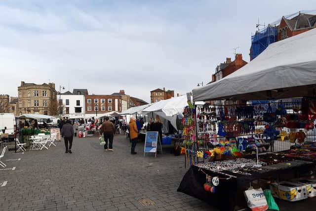 Braving the arctic conditions last week, traders on Boston Market.