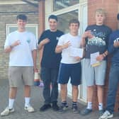 QEGS Horncastle students pleased with their A-level results.