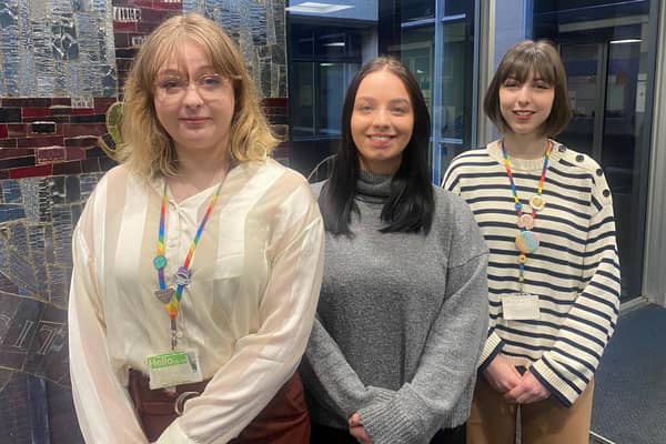 Left to right: Georgia Preece (Project Officer at The Network), Niamh Tracey (Account Executive at Shooting Star), Gabby Wright (Project Coordinator) at The Network).