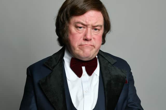 Jon Culshaw as Les Dawson (Photo by Steve Ullathorne)