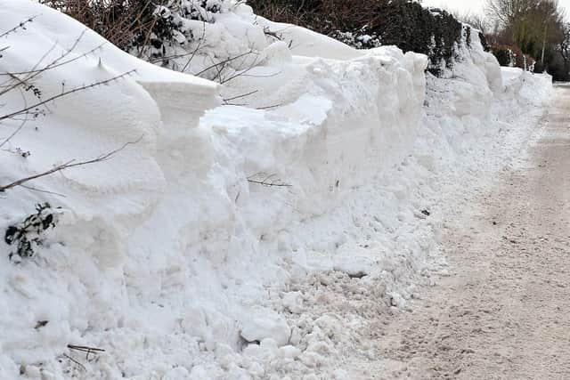 Snow pilled up earlier this year.